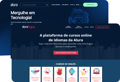 pagina inicial do site da alura